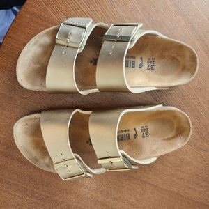 Gold Arizona Birkenstocks